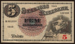 5 Kronor, 1949