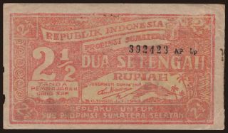 Bukittinggi, 2 1/2 rupiah, 1948