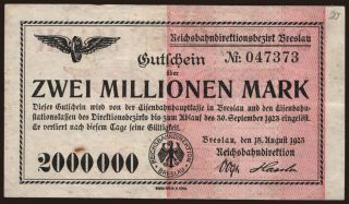Breslau, 2.000.000 Mark, 1923