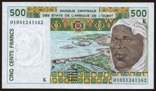 Senegal, 500 francs, 2001