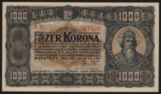 1000 korona, 1923