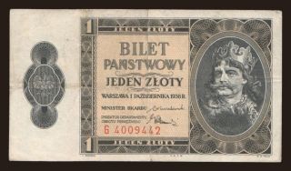 1 zloty, 1938