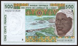 Benin, 500 francs, 1995