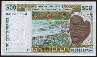 Niger, 500 francs, 2002