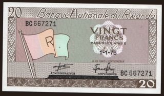 20 francs, 1976