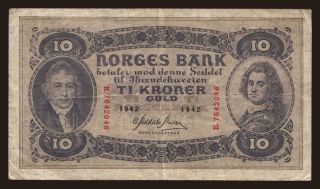10 kroner, 1942
