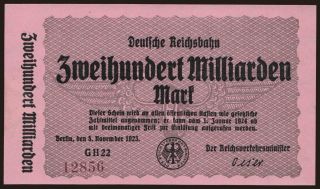 Berlin, 200.000.000.000 Mark, 1923