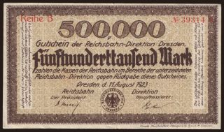 Dresden, 500.000 Mark, 1923