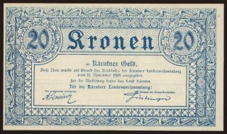 Kärnten, 20 Kronen, 1918