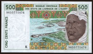 Senegal, 500 francs, 1996