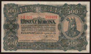 500 korona, 1923