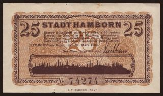 Hamborn, 25 Pfennig, 1920
