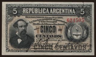 5 centavos, 1884