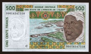 Burkina Faso, 500 francs, 1999