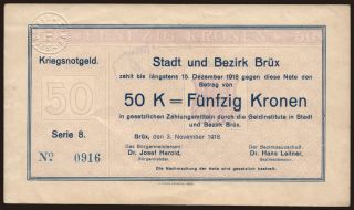 Brüx, 50 Kronen, 1918