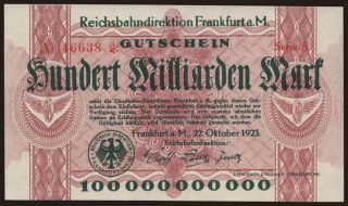 Frankfurt am Main, 100.000.000.000 Mark, 1923