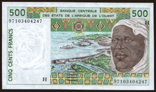 Niger, 500 francs, 1997