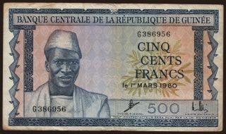 500 francs, 1960