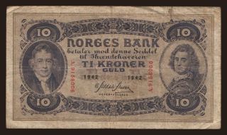 10 kroner, 1942
