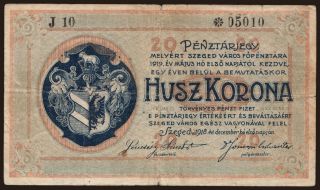 Szeged, 20 korona, 1918