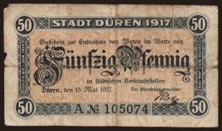 Düren, 50 Pfennig, 1917