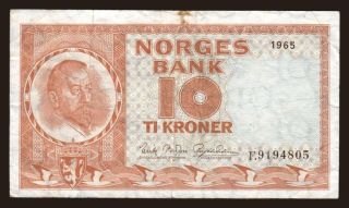 10 kroner, 1965