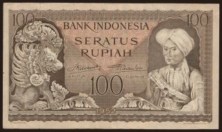 100 rupiah, 1952
