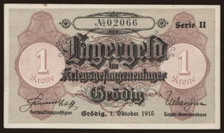 Grödig, 1 Krone, 1915