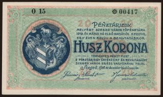 Szeged, 20 korona, 1918