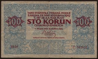 100 korun, 1919