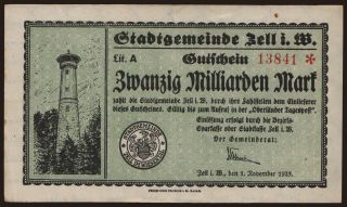 Zell/ Stadt, 20.000.000.000 Mark, 1923