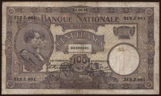 100 francs, 1921
