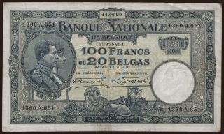 100 francs, 1929