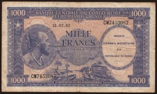 1000 francs, 1962