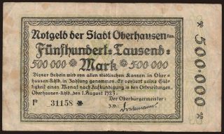 Oberhausen/ Stadt, 500.000 Mark, 1923