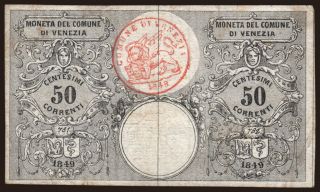 Moneta del Comune di Venezia, 50 centesimi, 1848
