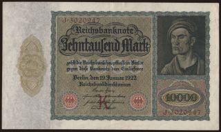 10.000 Mark, 1922
