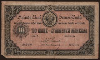 10 markkaa, 1889