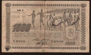 1000 markkaa, 1922, Litt. C