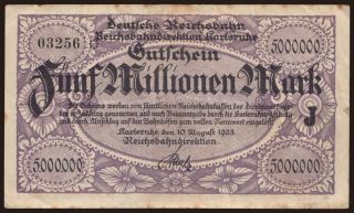 Karlsruhe, 5.000.000 Mark, 1923