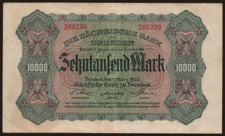 Sächsische Bank zu Dresden, 10.000 Mark, 1923