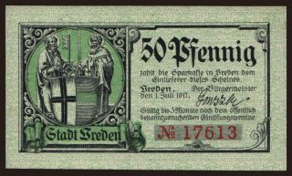 Vreden, 50 Pfennig, 1922