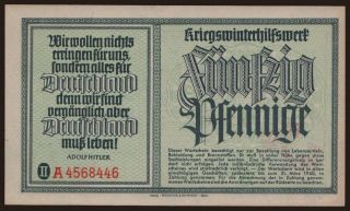 Winterhilfswerk, 50 Reichspfennig, 1939