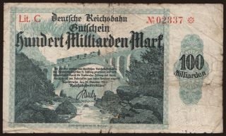 Karlsruhe, 100.000.000.000 Mark, 1923