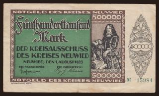 Neuwied/ Kreis, 500.000.000 Mark, 1923