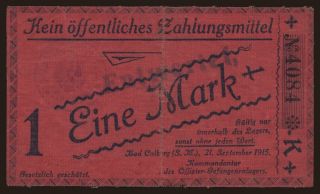 Bad Colberg, 1 Mark, 1915