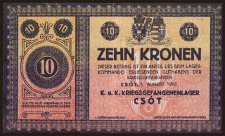 Csót, 10 Kronen, 1916