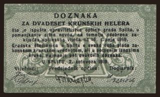 Split, 20 helera, 1919