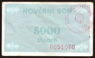 5000 dinara, 1992