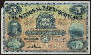 National Bank of Scotland, 5 pounds, 1952
